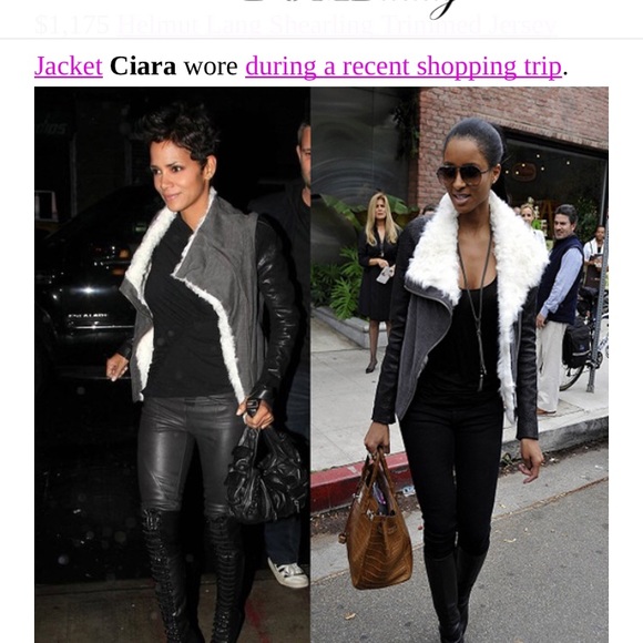 ❌🚫SOLD❌🚫Helmut Lang Shearling-trimmed jacket - Picture 7 of 8